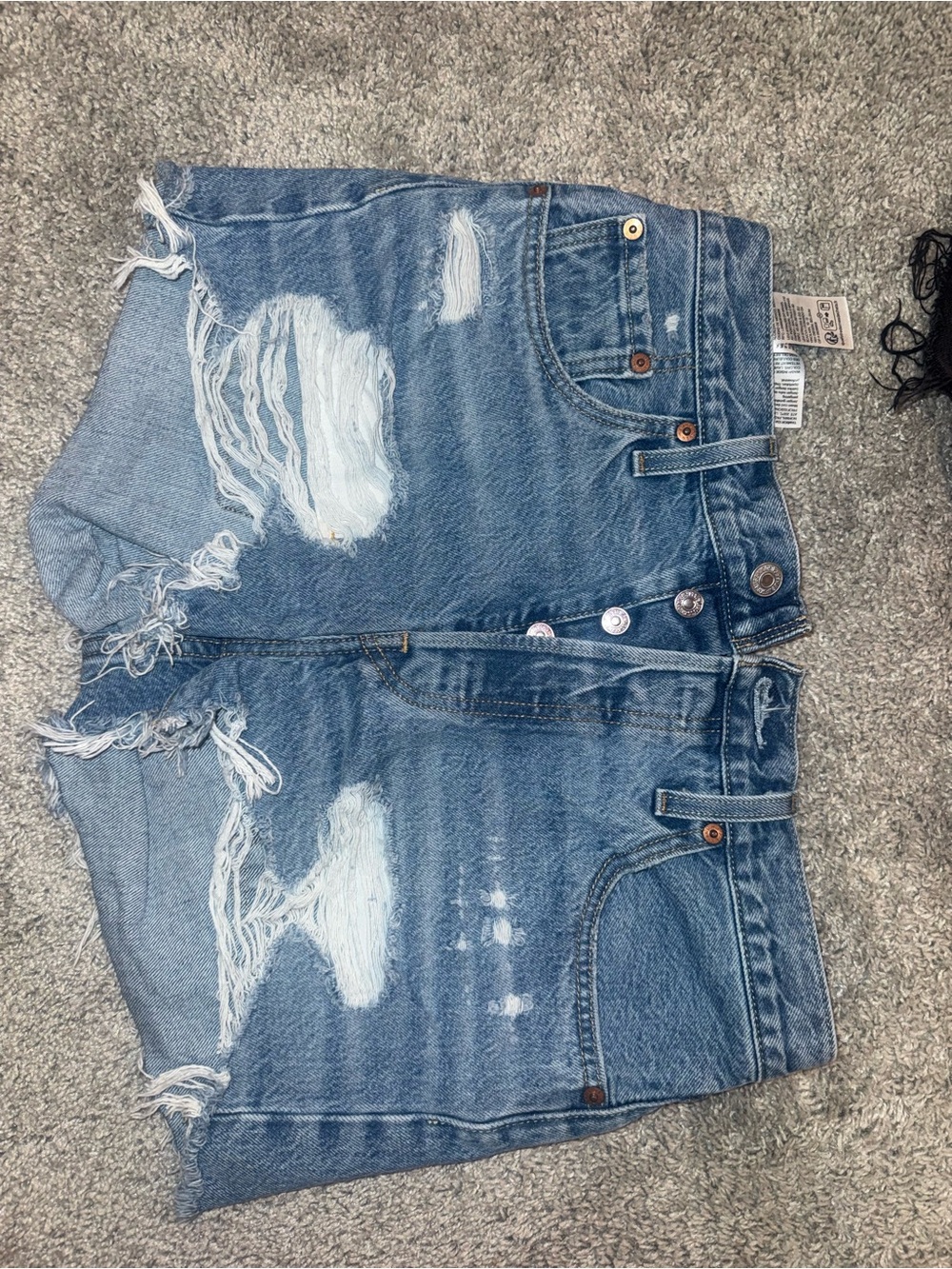 Distressed High-Waist Denim Mini shorts - Light Blue Levi’s